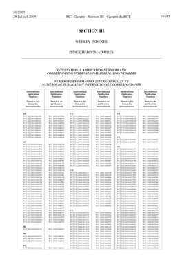 PCT Gazette, Weekly Issue No. 30, 2005