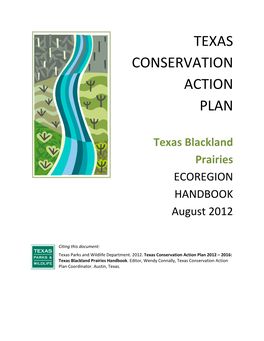 Texas Blackland Prairies ECOREGION HANDBOOK August 2012