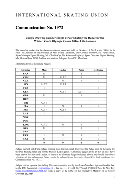 ISU Communication 1972