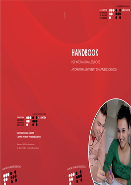 Handbook for International Students at Carinthia University of Applied Sciences