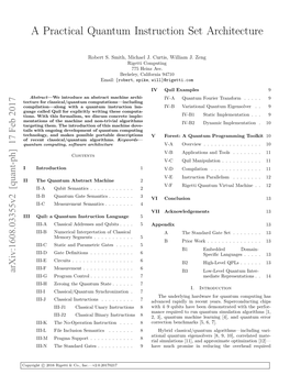 A Practical Quantum Instruction Set Architecture