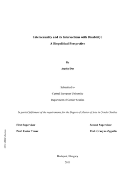 A Discursive Analysis of the Intersections Between Intersex