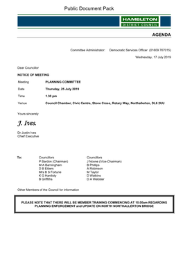 (Public Pack)Agenda Document for Planning Committee, 25/07/2019 13:30