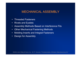 Mechanical Assembly