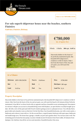 5 Bedroom House for Sale – Guilvinec