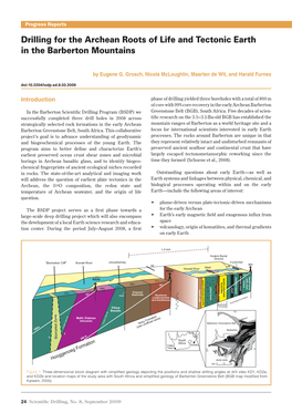 Drilling for the Archean Roots of Life and Tectonic Earth in the Barberton Mountains