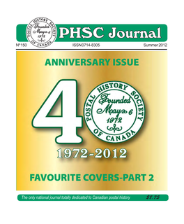 PHSC Journal Nº 150 ISSN 0714-8305 Summer 2012