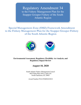 Snapper Grouper Regulatory Amendment 34 (2020)