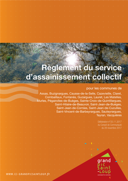 Règlement Du Service D'assainissement Collectif