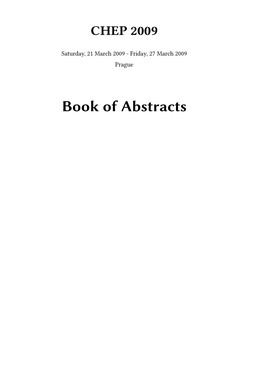 Book of Abstracts Ii Contents