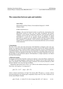The Connection Between Spin and Statistics