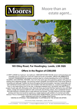 165 Otley Road, Far Headingley, Leeds, LS6 3QG Offers in The