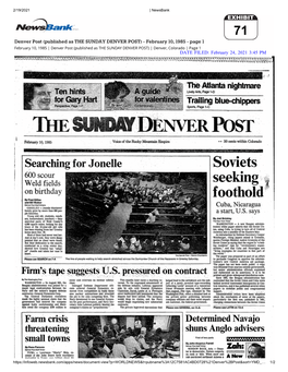 Published As the SUNDAY DENVER POST