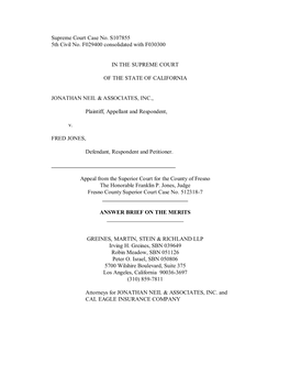 Jonathan Neil & Associates, Inc. V. Jones Brief on the Merits