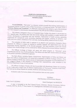 (*Lffmffilw ' Under Secretary Administrative Reforms for Chief Secretary to Government, Tlaryan-L, Endst