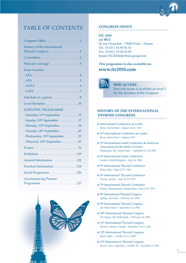 Table of Contents Congress Office