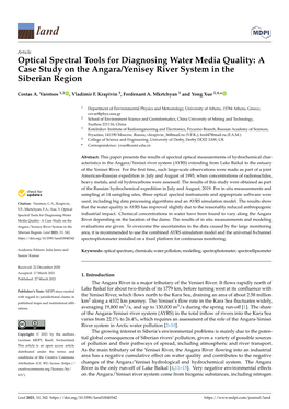 A Case Study on the Angara/Yenisey River System in the Siberian Region