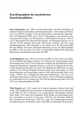 Kurzbiographien Der Gescheiterten Kanzlerkandidaten 435