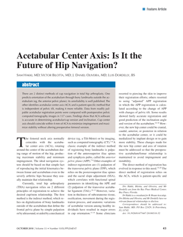 Acetabular Center Axis: Is It the Future of Hip Navigation?