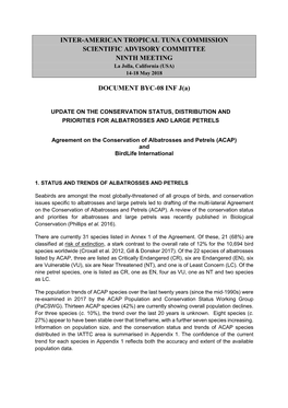 BYC-08 INF J(A) ACAP: Update on the Conservation Status