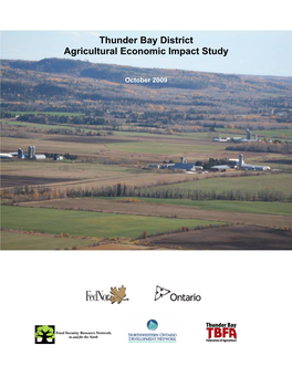 Thunder Bay District Agricultural Economic Impact Study