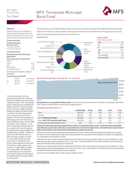 MFS® Tennessee Municipal Bond Fund