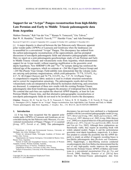 Support for an Atype Pangea Reconstruction from Highfidelity Late