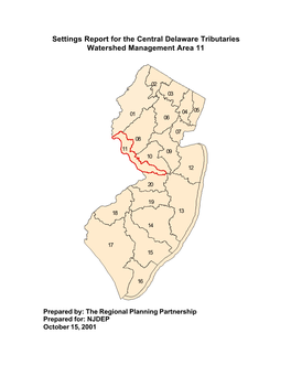 Settings Report for the Central Delaware Tributaries Watershed Management Area 11