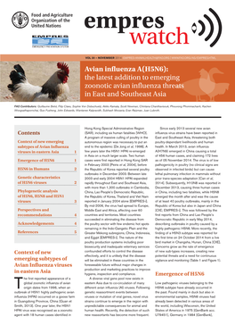 Avian Influenza A(H5N6): the Latest Addition to Emerging Zoonotic Avian Influenza Threatsats in East and Southeast Asia