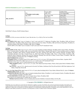 EDITED PEDIGREE for 2017 out of INISHKEA (USA)