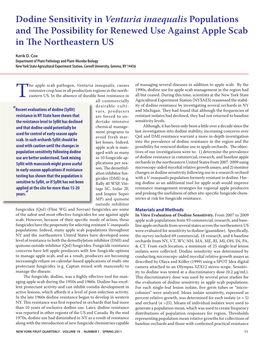 The Apple Scab Pathogen, Venturia Inaequalis, Causes