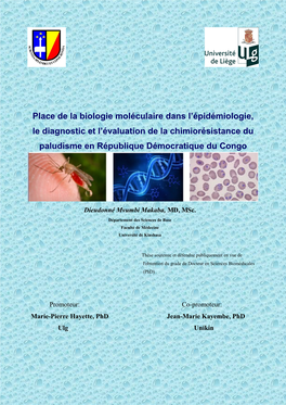 Place De La Biologie Moléculaire Dans L'épidémiologie, Le Diagnostic Et L'évaluation De La Chimiorésistance Du Paludi