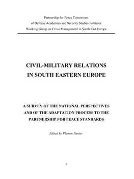 Civil-Military Relations in South Eastern Europe