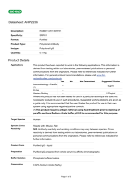 Datasheet: AHP2236 Product Details