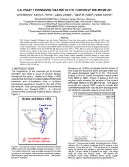 U.S. Violent Tornadoes Relative to the Position of the 850-Mb