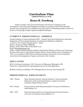 Curriculum Vitae (Updated February 15, 2019)