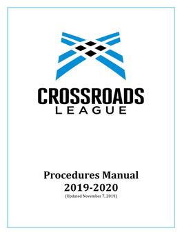 Procedures Manual 2019-2020 (Updated November 7, 2019)