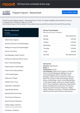 522 Bus Time Schedule & Line Route