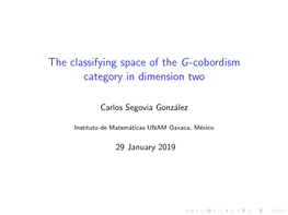 The Classifying Space of the G-Cobordism Category in Dimension Two