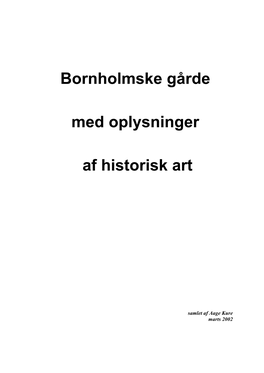 Bornholmske Gårde