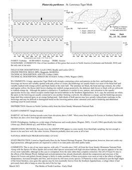 Moths of North Carolina - Early Draft 1