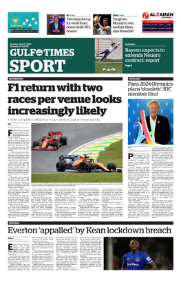 F1 Return with Two Races Per Venue Looks Increasingly Likely