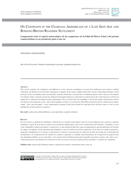 On Contrasts in the Charcoal Assemblage of a Late Iron Age and Romano-British Roadside Settlement