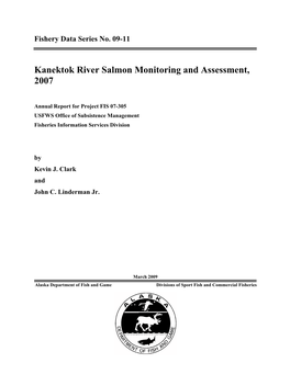 Kanektok River Salmon Monitoring and Assessment, 2007