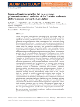 Palaeoenvironmental Evolution of the Tunisian Carbonate Platform Margin During the Late Aptian