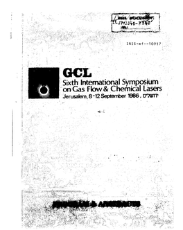 Sixth H^Aii^Icmal Symposium on Gas Flow & Chemical Lasers