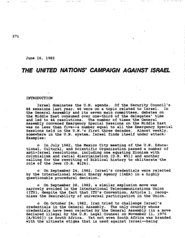 The United Nations' Campaign Against Israel