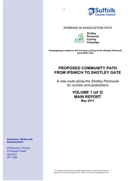 Proposed Community Path from Ipswich to Shotley Gate