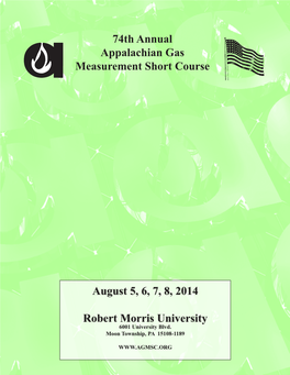 74Th Annual Appalachian Gas Measurement Short Course August