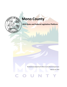 2019 Mono County Legislative Platform